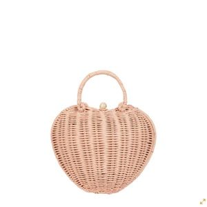 NIB Olli Ella rose handwoven heart Luvya Bag